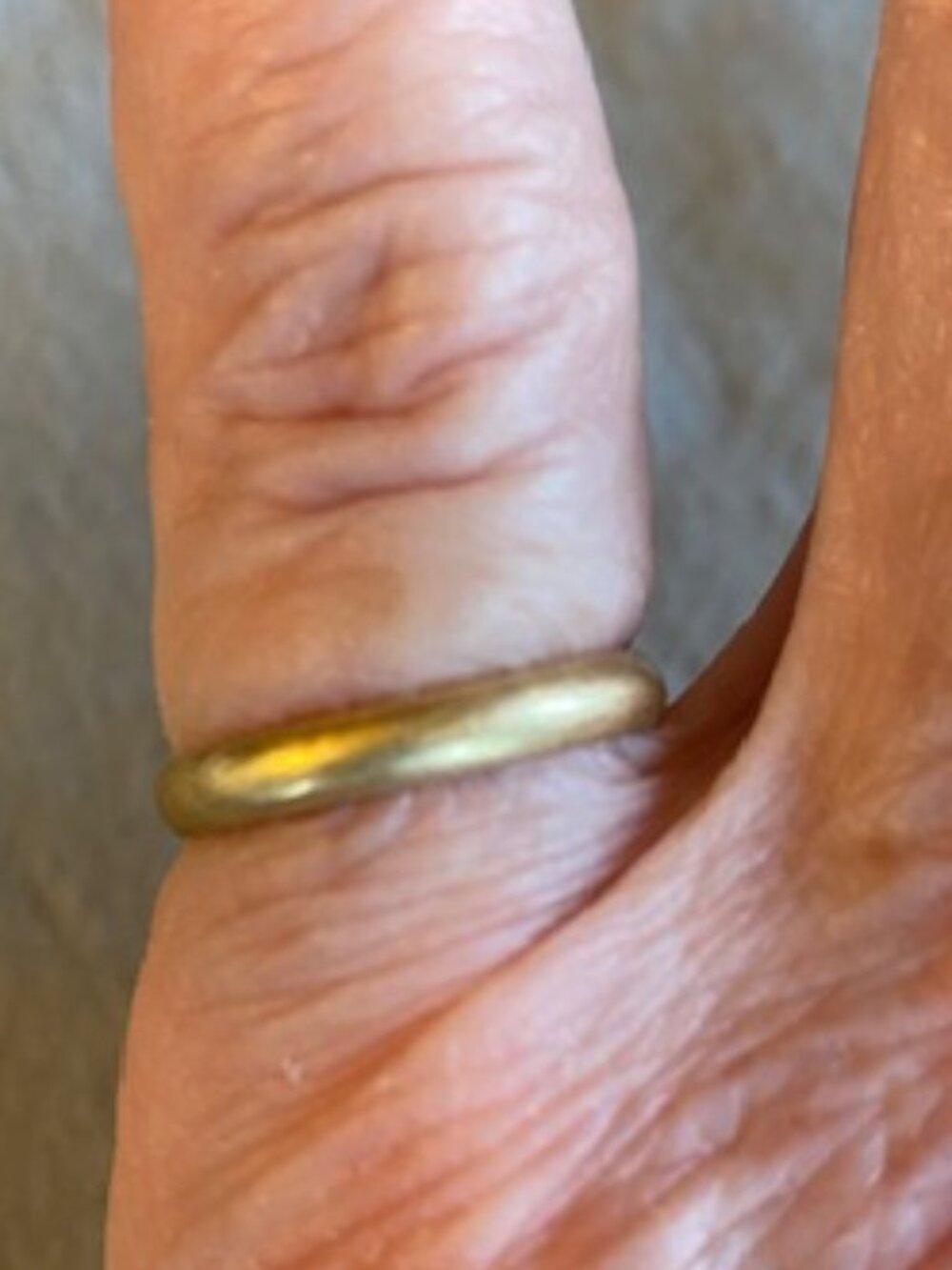 14K Womens band 4.5, 1 or 2mm, sweet and dainty for a pinky, signed and stamped